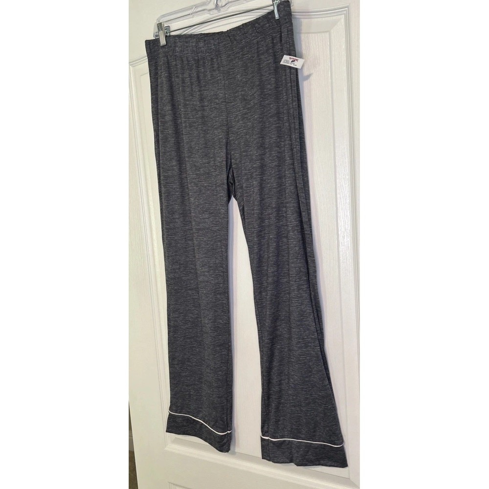 Rae Dunn Pajama Pants Womens XL Gray Soft Heathered Lounge Bottoms NWT